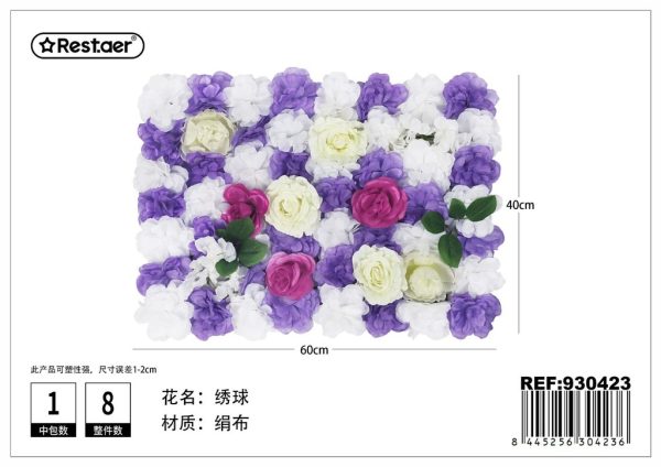 Tabla de flores artificiales 40x60 cm - Decoración artificial