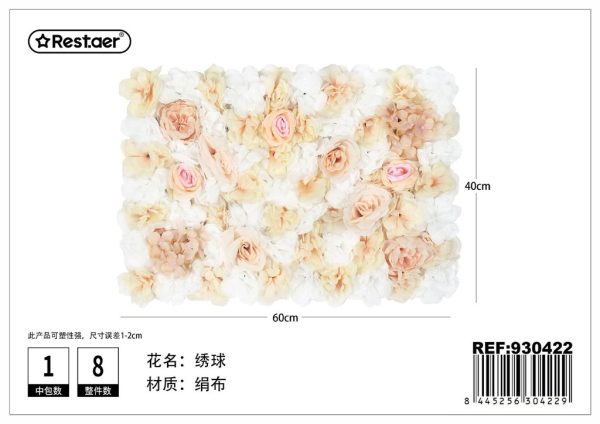 Tabla de flores artificiales 40x60 cm - Decoración artificial - Imagen 3