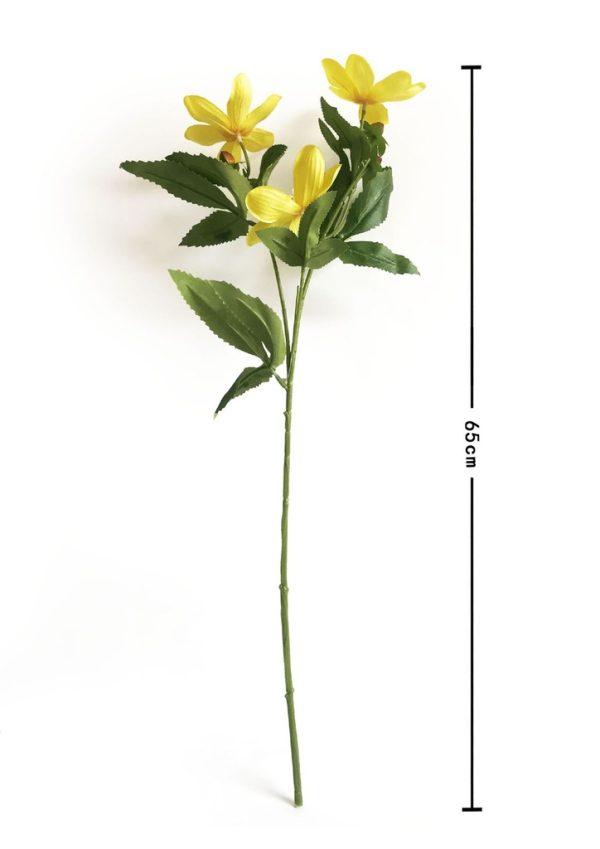 Vara flor decorativa amarilla 6103014 para arreglos florales