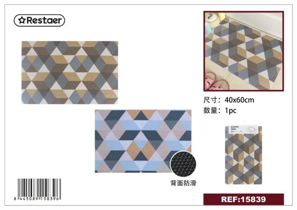 Alfombra con estampado y relieve 40x60cm para decoración del hogar