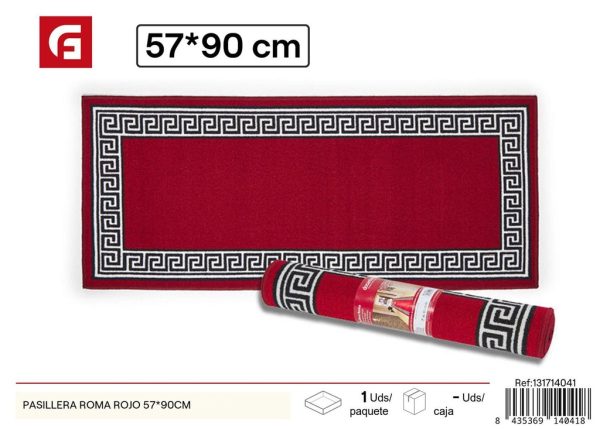 Alfombra pasillera rojo 57*90cm - Artículos de hogar