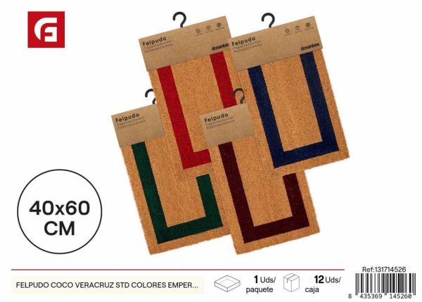 Felpudo de coco Veracruz estándar de colores 40 cm