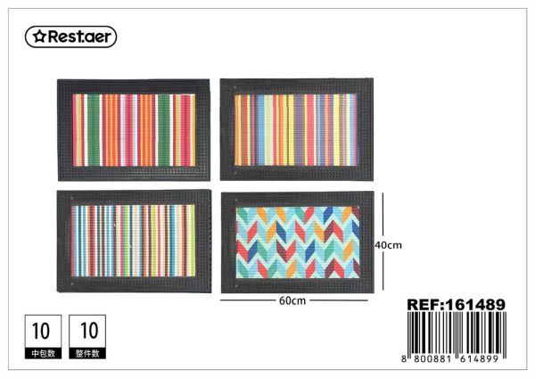 Felpudo goma tricolor - Decoración de entrada