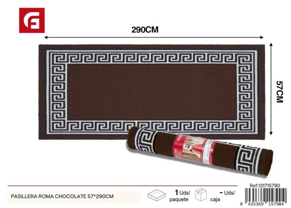 Pasillera Roma chocolate 57*290 cm - Alfombras