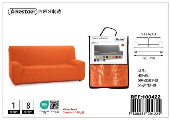 Sofá naranja 2 plazas - Textiles del hogar
