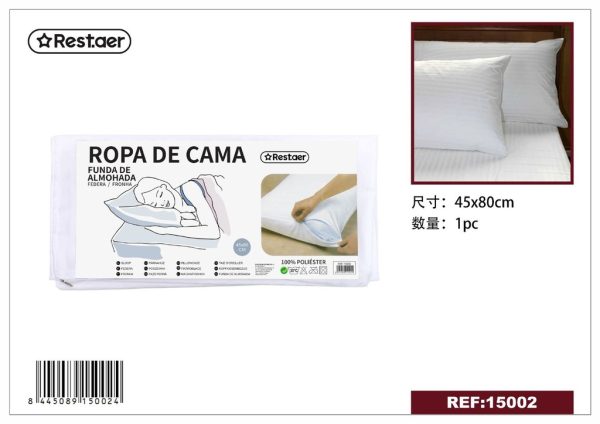 Funda de almohada 45x80cm blanca