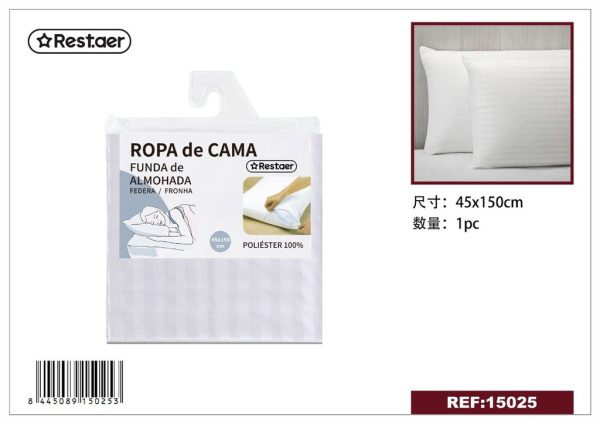Funda de almohada de satén blanco 150 cm - Textiles de cama