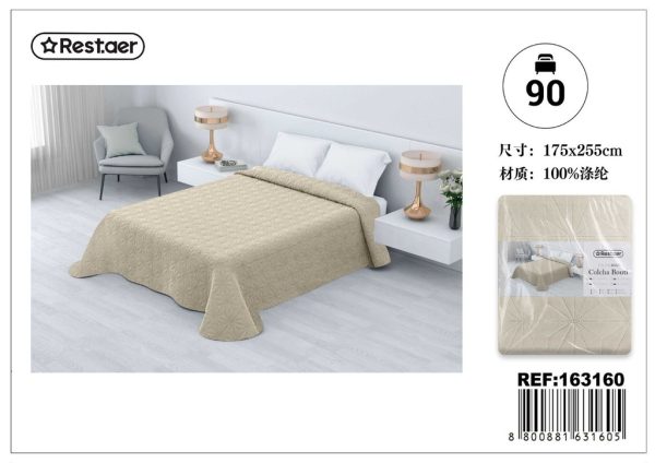 Funda de cama 90 cm 175x255 caqui EcoButi - Ropa de cama