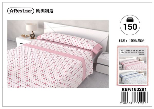 Juego de sábanas 150 cm Saona pink - Ropa de cama