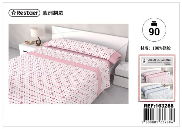 Juego de sábanas 90 cm Saona pink - Ropa de cama