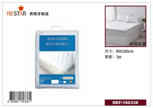 Protector de colchón acolchado micro rizo 90x200cm para cama individual
