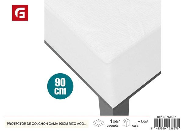 Protector de colchón cama 90CM rizo acolchado - Ropa de cama