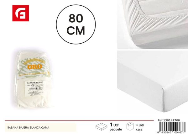 Sábana bajera blanca para cama - Ropa de cama práctica y decorativa