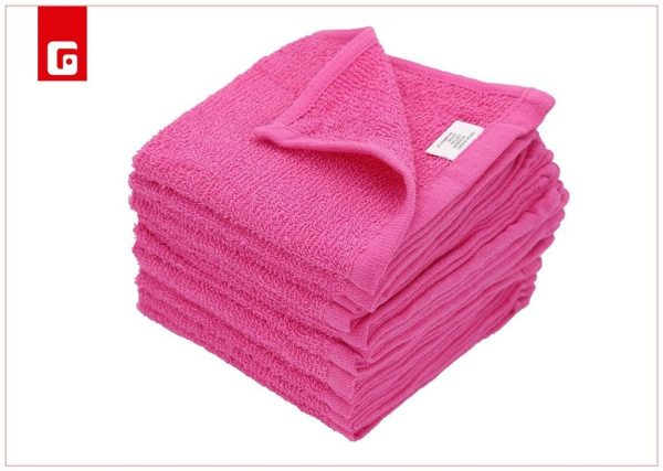 Toalla facial Roma 30*30 cm 300 g color rosa - Textiles para el hogar