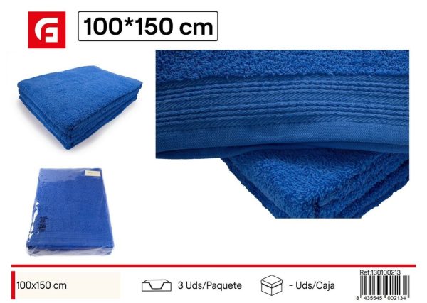 Toalla azul 100*150 cm - Textiles para baño