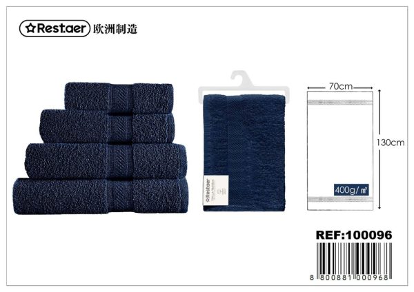 Toalla azul oscuro 70x130 cm 400g - Textiles de hogar