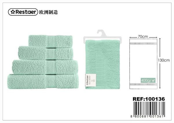 Toalla azul verdoso 70x130 cm 400g - Textiles de hogar