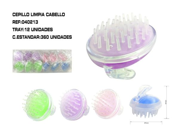 Cepillo de silicona limpia cabello 12 unidades - Herramientas de limpieza