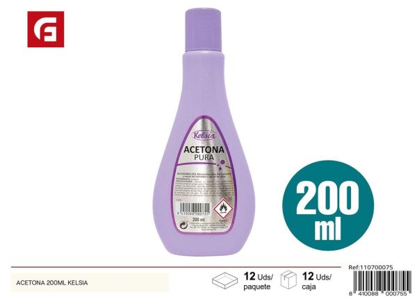 Acetona para uñas 200ml KELSIA - Productos de cuidado personal