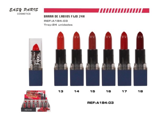 Barra de labios fijo 24h 24 unidades - Cosméticos - Imagen 3