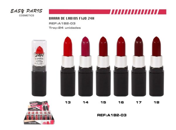 Barra de labios fijo 24h 24 unidades 288 unidades - Cosméticos - Imagen 2