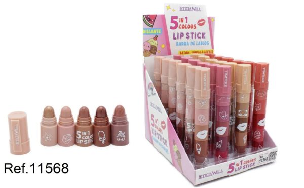 Barras de labios 5 en 1 24/u 11568 - Otros productos de belleza