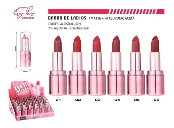Barras de labios sedosas con ácido hialurónico 24 unidades - Cosmética y maquillaje - Imagen 2