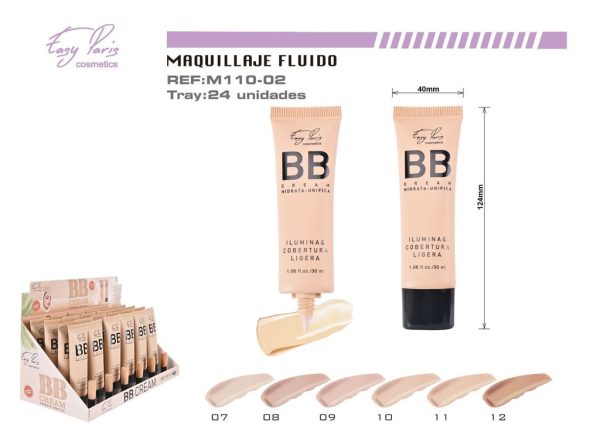 Base BB Cream ligera 24/U 288/U - Maquillaje y cosméticos - Imagen 2