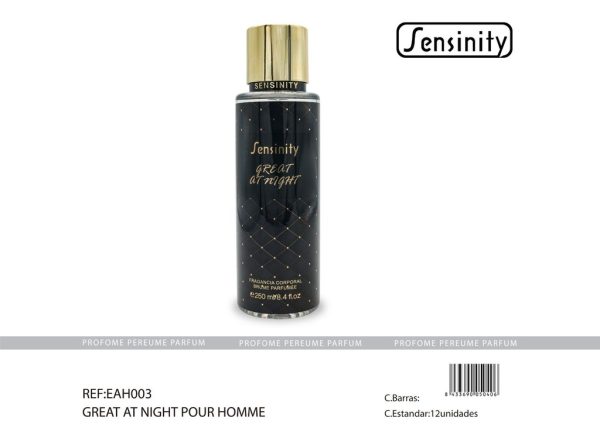 Body spray Great at Night 250 ml Sensinity - Fragancia masculina