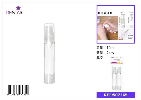 Botella al vacío 10ML 2PCS - Envases para cosméticos