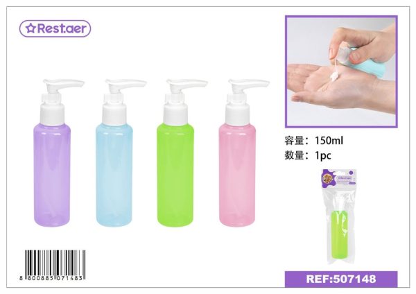 Botella con dosificador 150ml para belleza y cosmética
