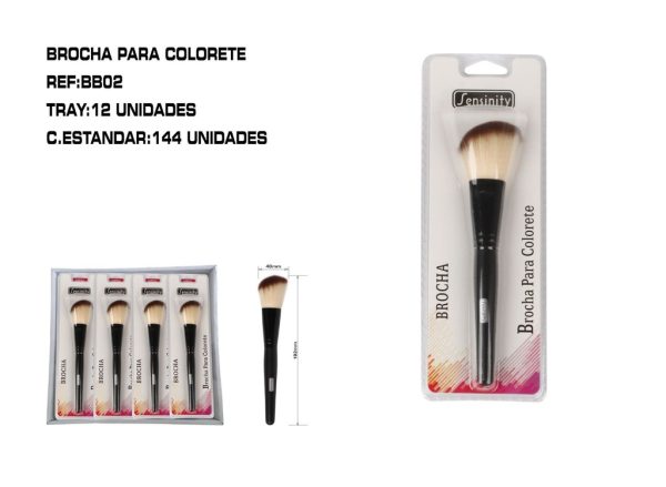 Brocha biselada para colorete 12 unidades - Herramientas de belleza