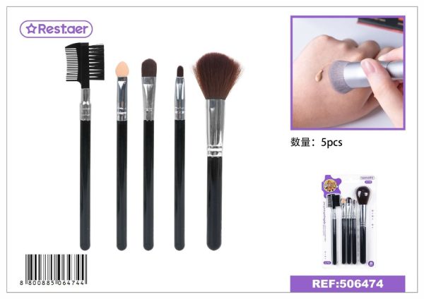 Brocha de Maquillaje 5 piezas - Accesorios de belleza