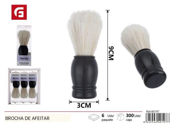 Brocha de afeitar con mango blanco - Cuidado personal