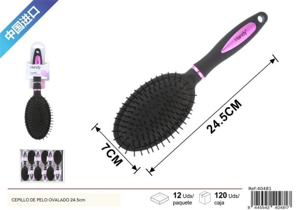 Cepillo de pelo ovalado 24.5 cm - Belleza