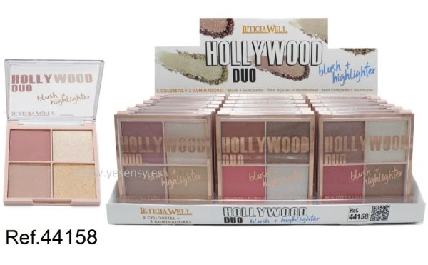 Colorete + dúo iluminador Holly 18 unidades - Maquillaje y productos de belleza