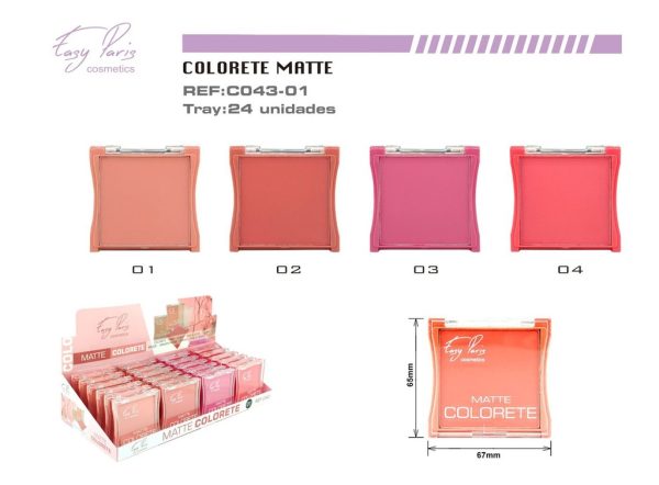 Colorete mate 24 unidades - Cosméticos y maquillaje