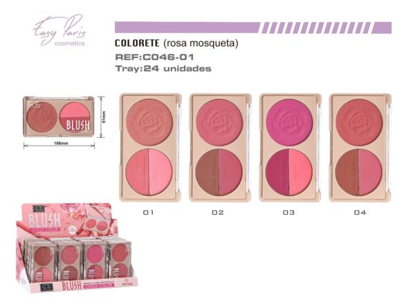 Colorete trio con rosa mosqueta 24/U - Maquillaje