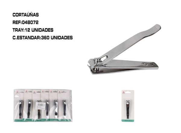 Cortauñas acero 1.8 cm 12 unidades - Herramientas de uñas