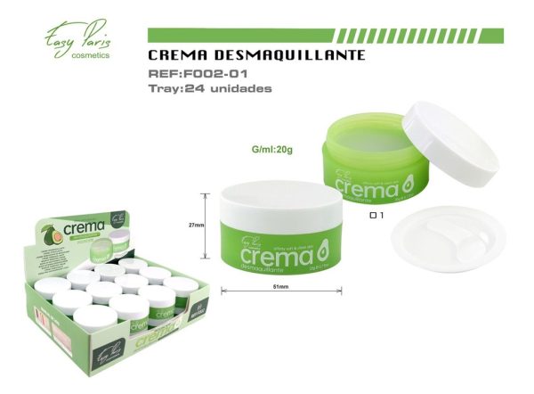 Crema desmaquillante aguacate 24/u - Productos de desmaquillado