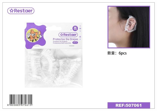 Cubierta de plástico para tintes desechables 6 piezas - Accesorios de belleza y peluquería