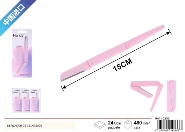 Depilador de cejas 2 pcs - Cuchillo para eliminar vello facial