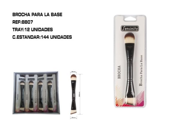 Doble brocha para base 12/U - Cosméticos