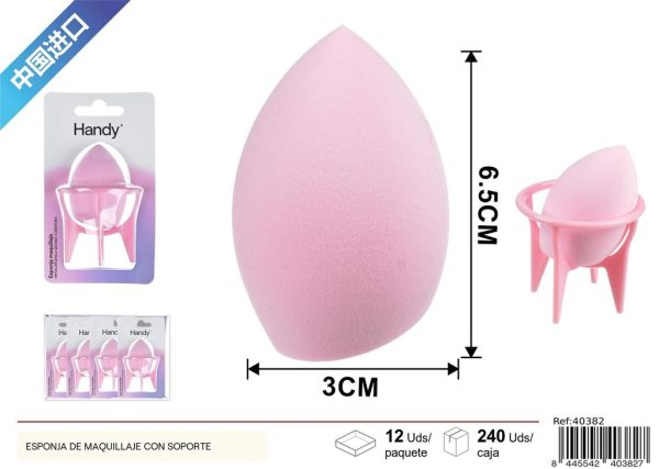 Esponja de maquillaje con soporte en forma de cuchara - Accesorios de belleza