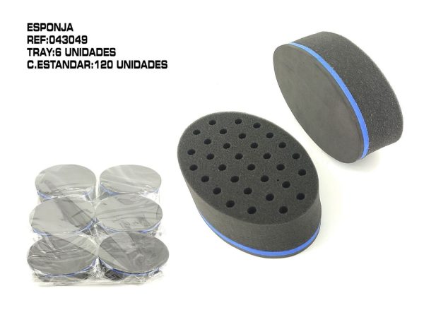 Esponja de rizos ovalada 6/U - Cuidado personal