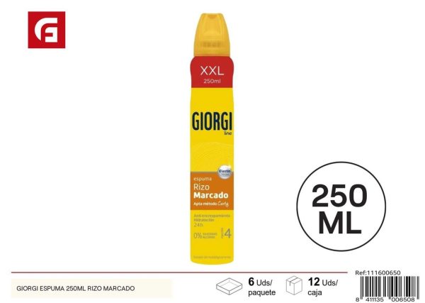 Espuma de peinado GIORGI 250ML Rizo marcado - Productos de cuidado personal