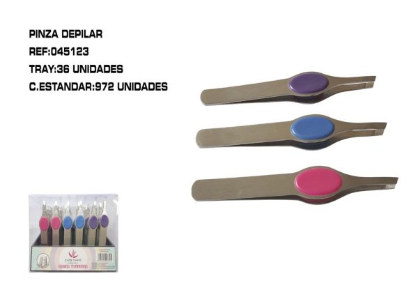Expositor pinza depilar (36 unidades) - Pinzas depiladoras