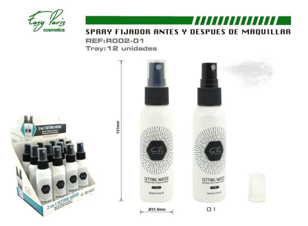 Fijador de maquillaje Setting Water 12/U - Cosméticos