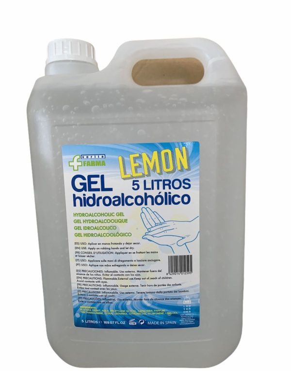 Gel hidroalcohólico limón 5L Verita - Productos de limpieza
