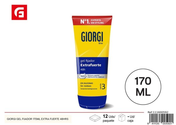Giorgi gel fijador 170ML extra fuerte 48HRS - Productos de cuidado personal
